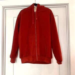 Vintage Duke Haband Orange Lined Full Zip Hooded Sweatshirt/ Jacket Sz XL?